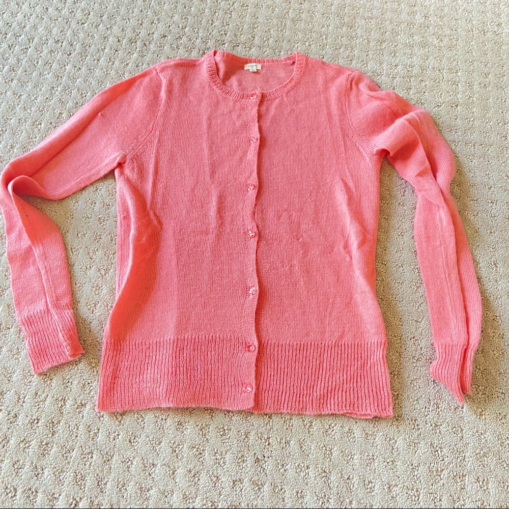 J. Crew Pink Cardigan Sweater